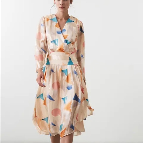 Reiss melody silk blend dress - Picture 3 of 5